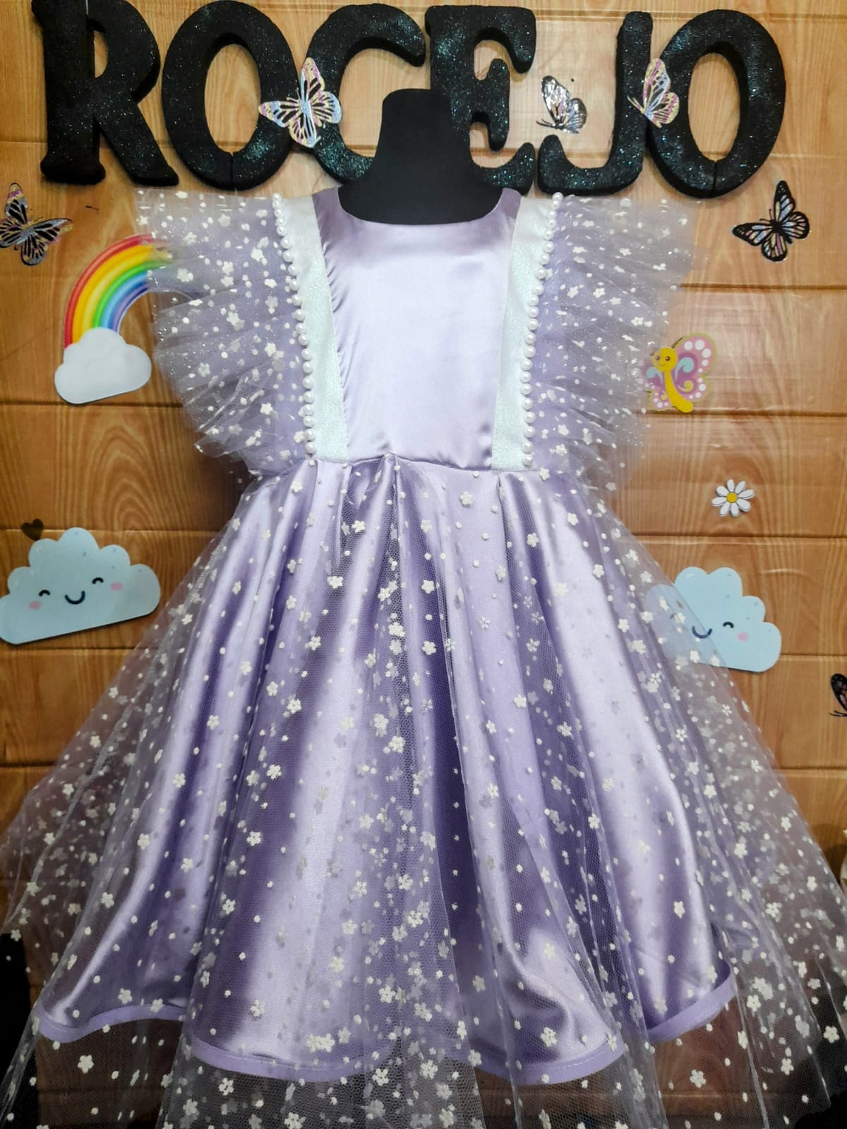 VESTIDO VIOLETA FLORCITAS 